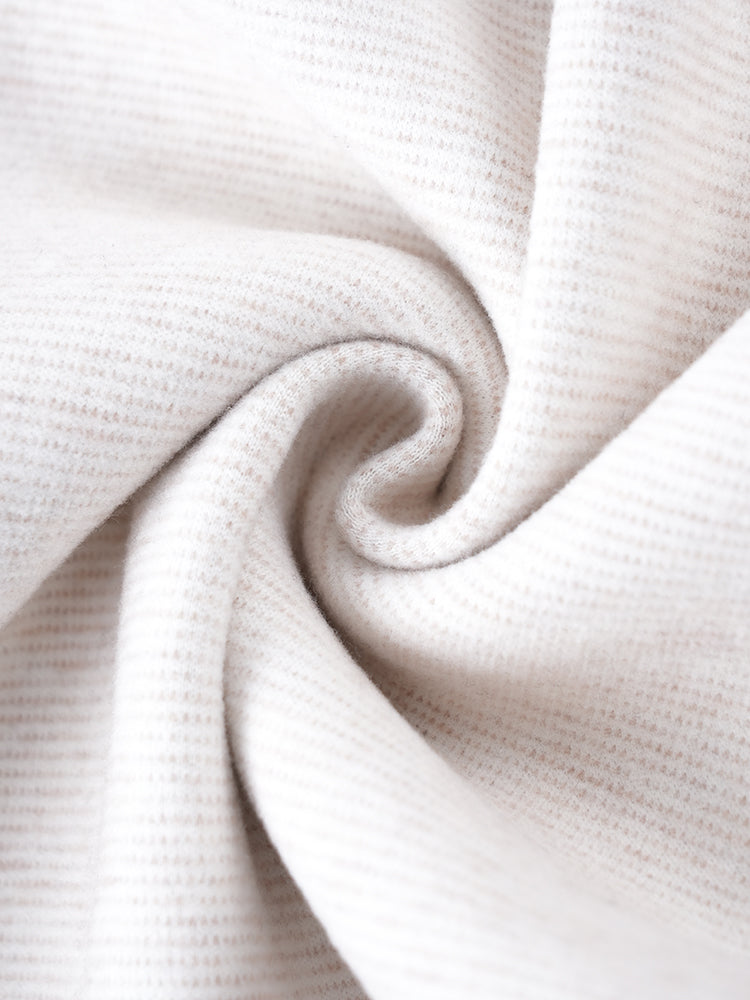 ウールシルク混糸厚手ワイドパンツ