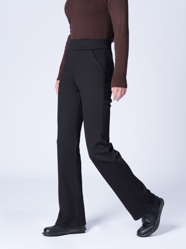 フランネル裏起毛ハイウエストパンツ