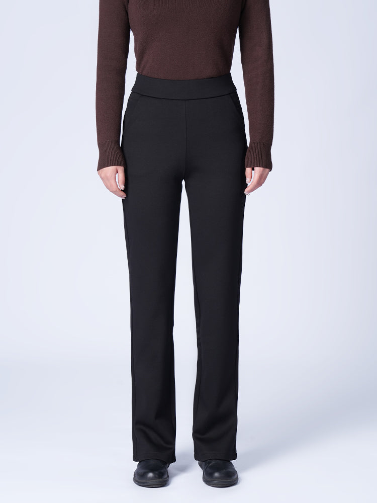 フランネル裏起毛ハイウエストパンツ