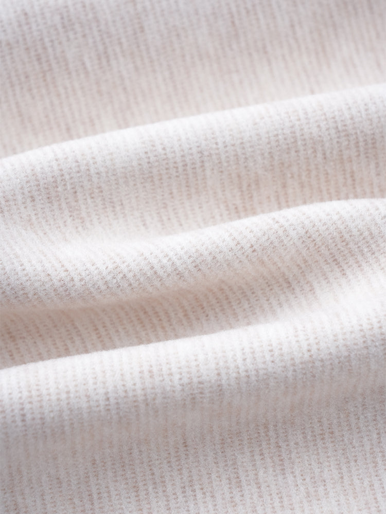 ウールシルク混糸厚手ワイドパンツ