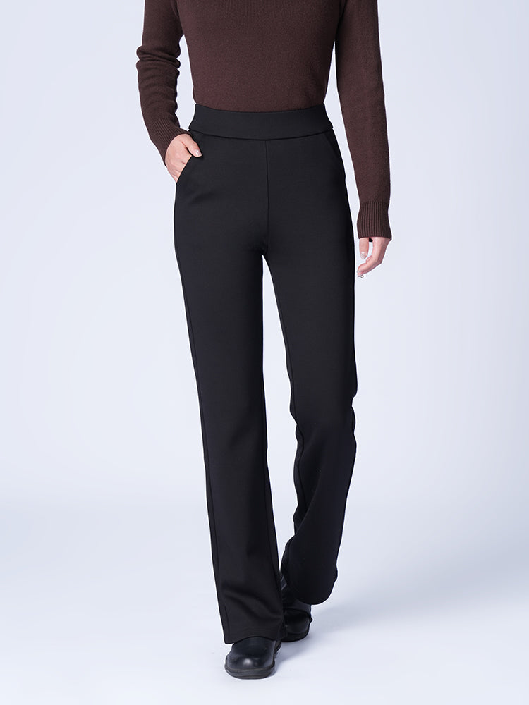 フランネル裏起毛ハイウエストパンツ