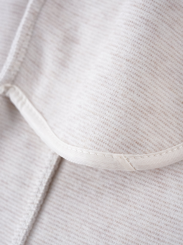 ウールシルク混糸厚手ワイドパンツ