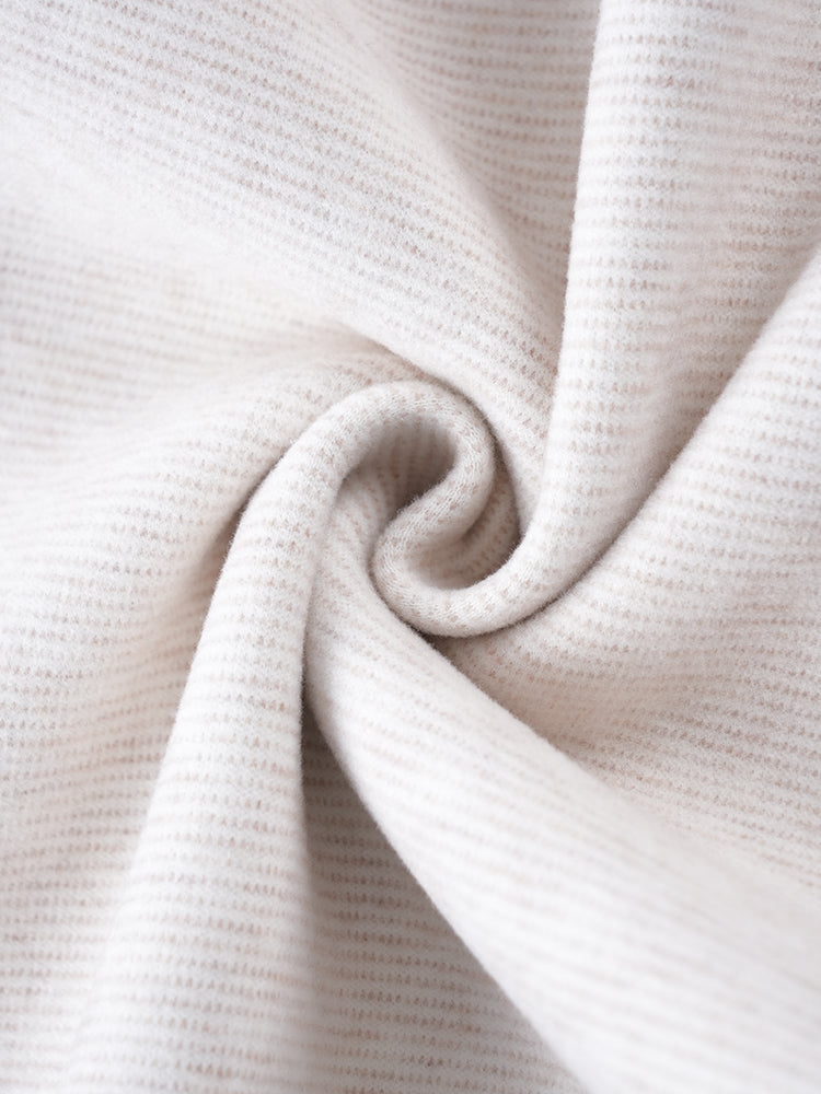 ウールシルク混糸厚手ワイドパンツ