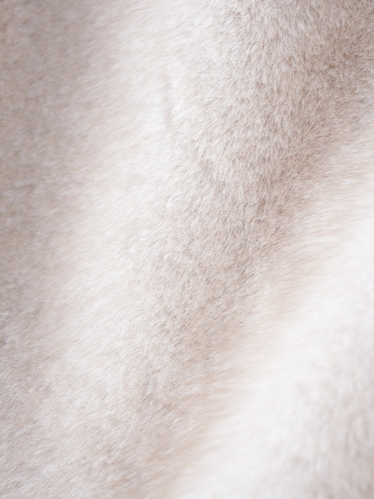 スタンドカラー防水ファーコート