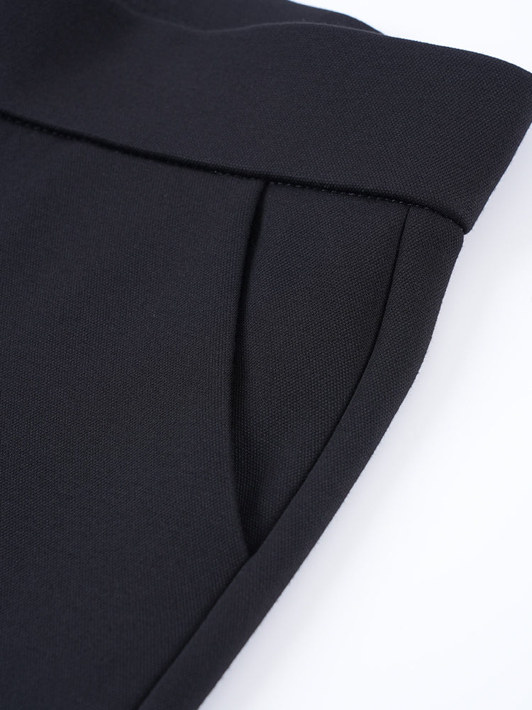 フランネル裏起毛ハイウエストパンツ