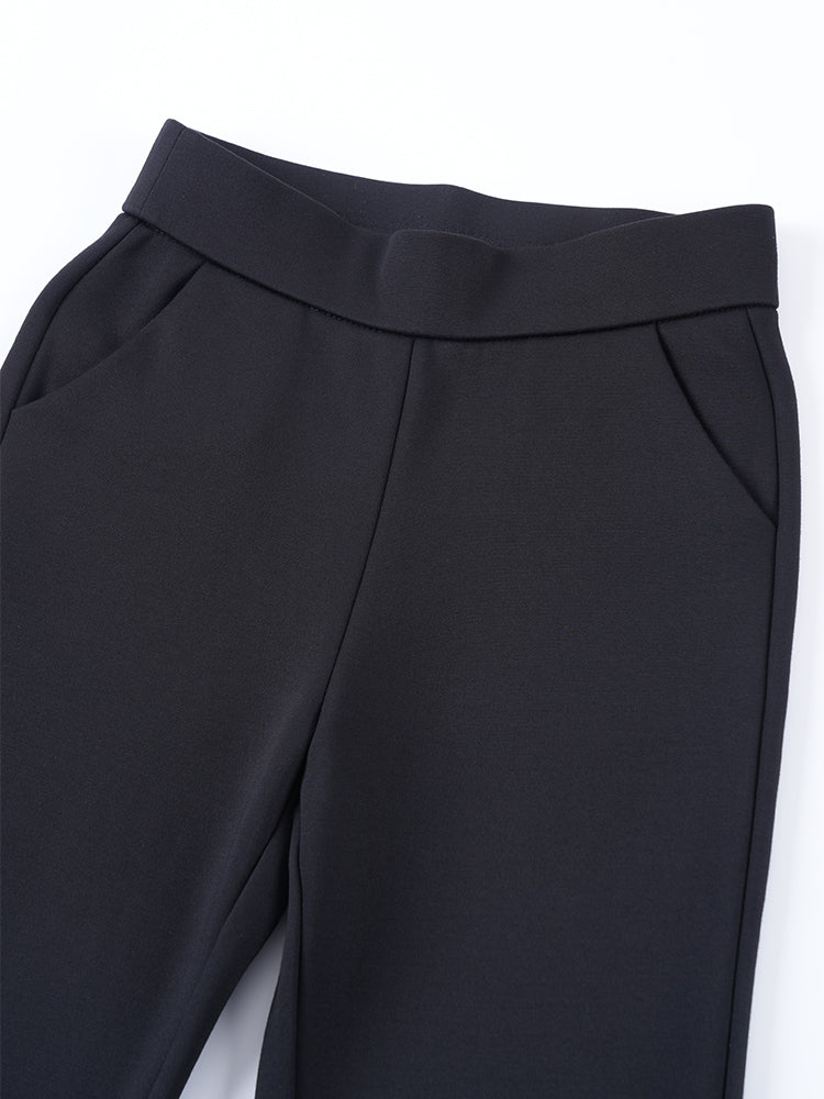 フランネル裏起毛ハイウエストパンツ