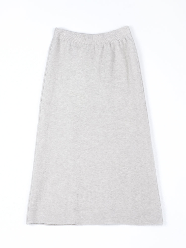 ラウンドネックニットスカートセット