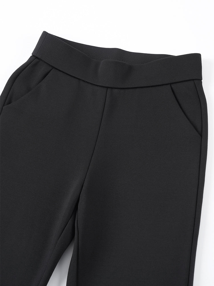 【 タイム限定 さらに20%OFF】高ウエスト フィット ストレート カジュアルパンツ