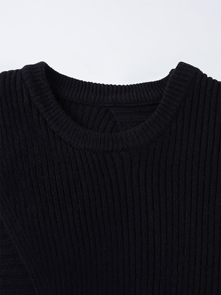 ゆったり アシンメトリー ニットベスト