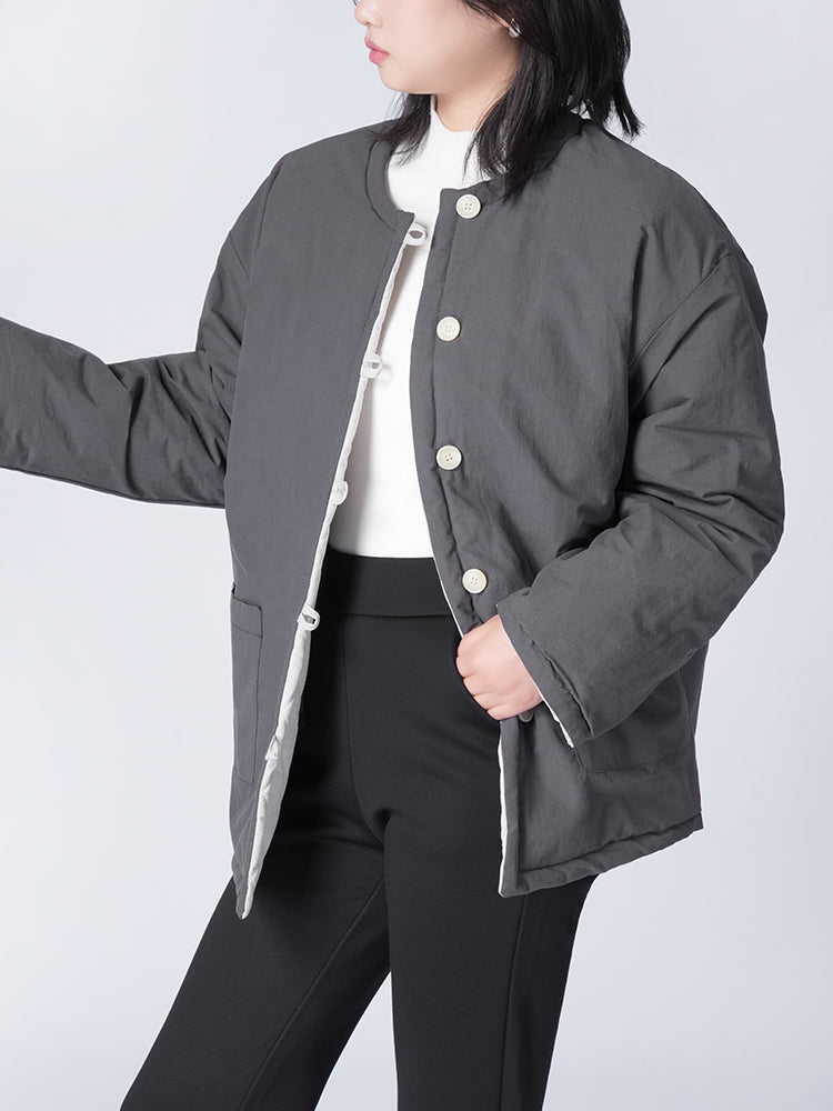 リバシブルキルティングコート