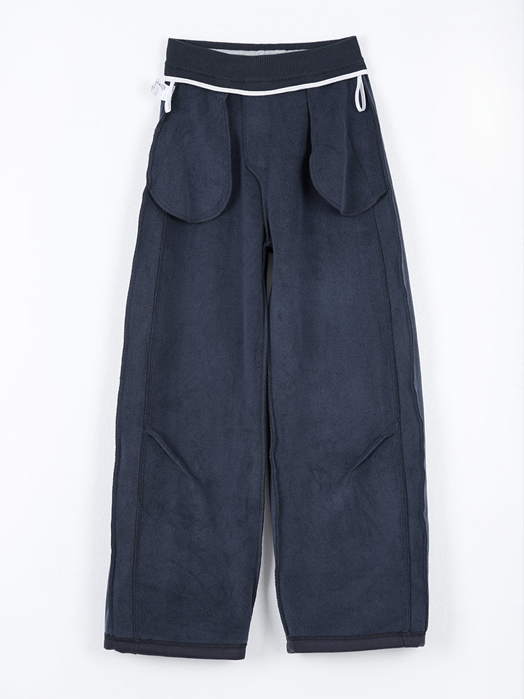 韓国風裏起毛ジャージーパンツ