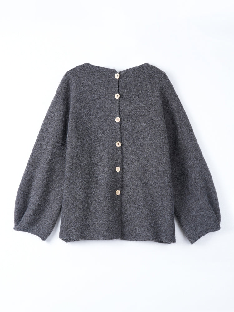 ラウンドネックニットスカートセット