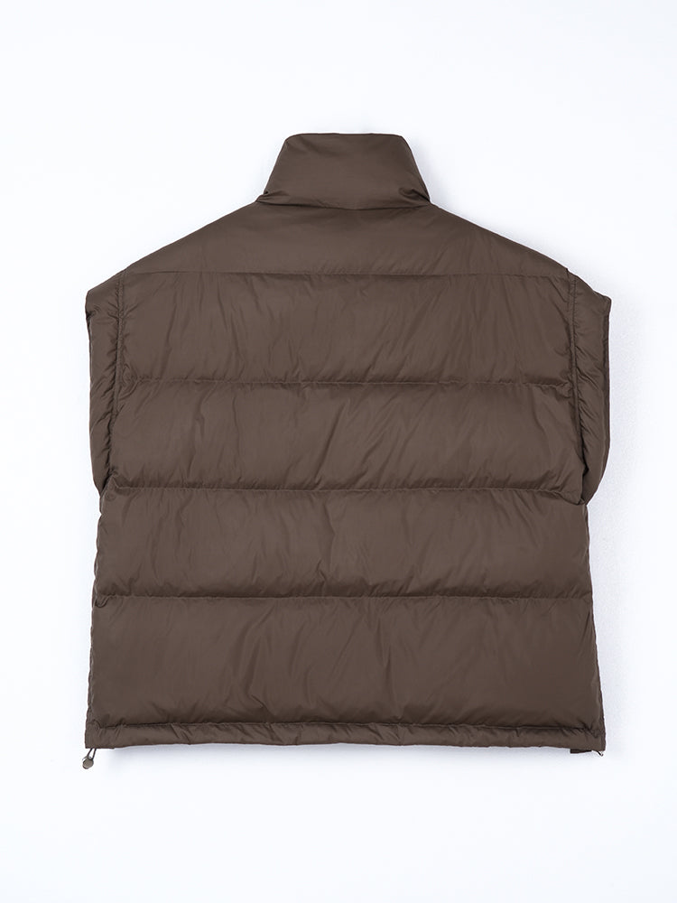 レディーススタンドカラーダウンベスト