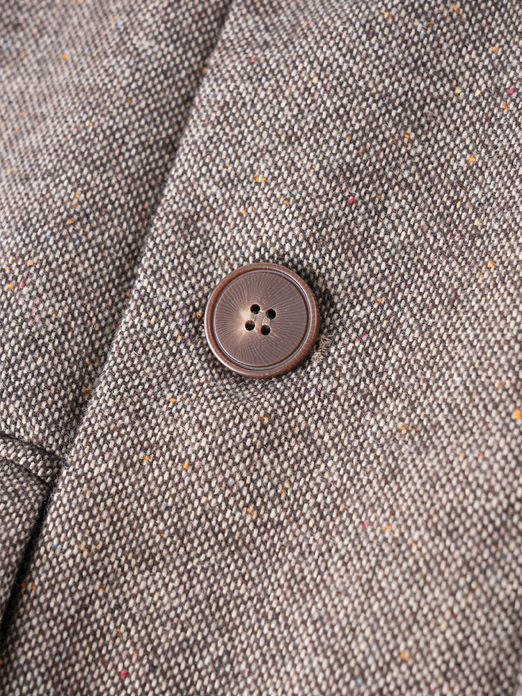 シンプルツイードウールコート