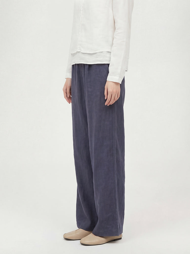 【夏用薄手ストレートパンツ】脚ライン補整・張り付かず快適・座りジワ防止