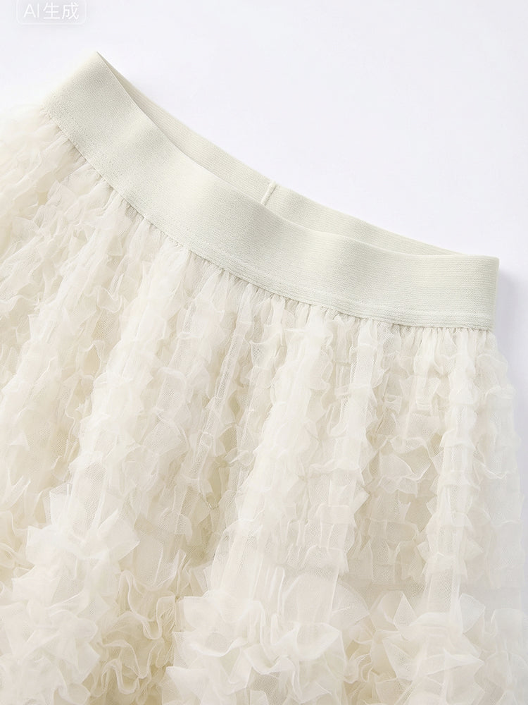 【ボリュームティアードスカート】 軽量で着心地抜群 洗濯機 OK 型崩れしにくい コーデしやすい万能スカート