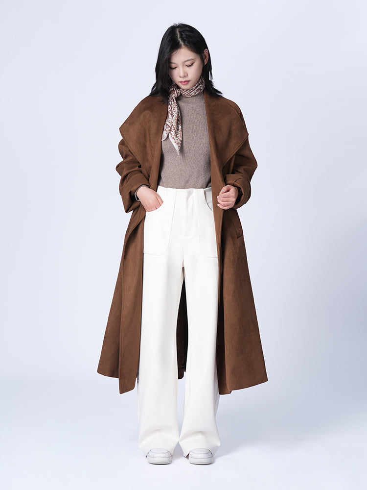 レディース秋冬ハイウエストワイドパンツ