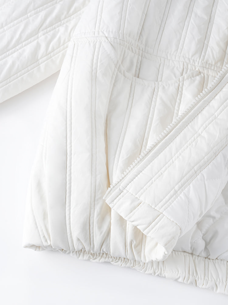 スタンドカラー 綿入りジャケット