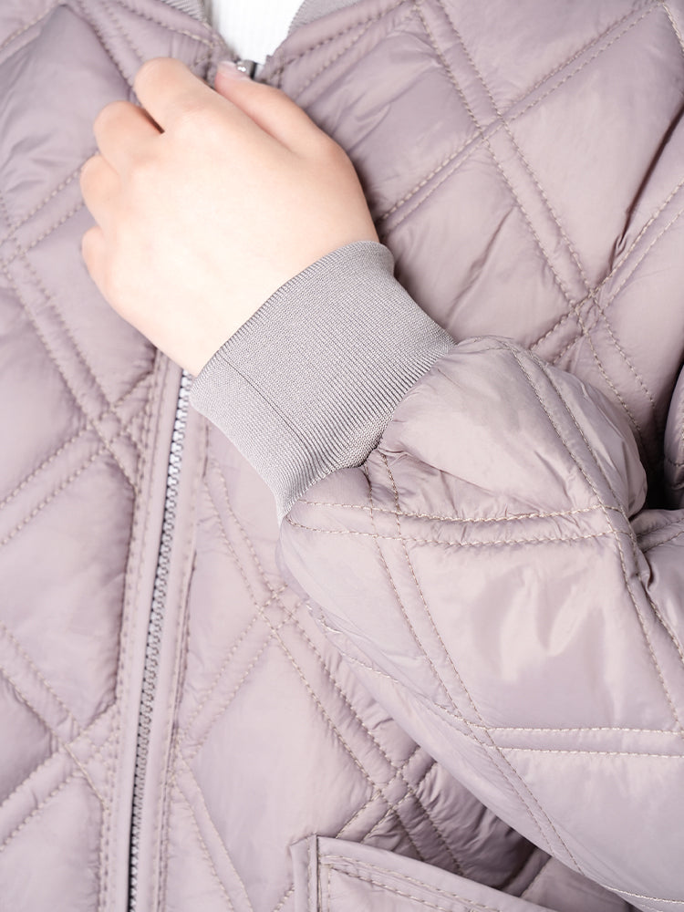 レディース裏起毛厚手綿入コート