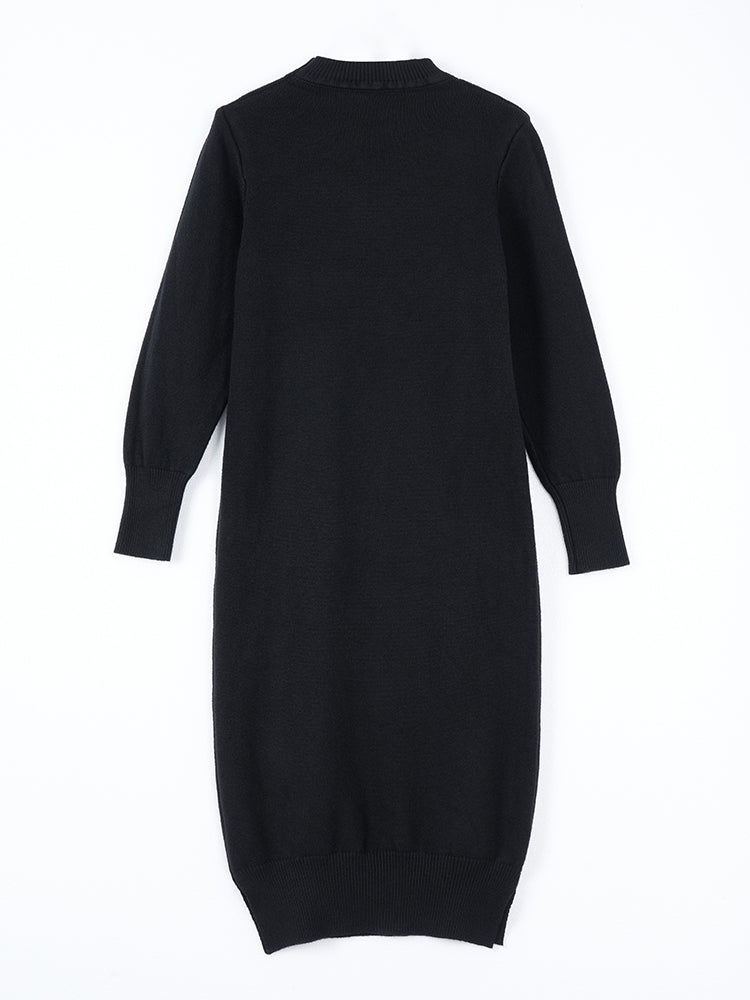 秋冬定番ルーズシルエット ニットワンピース