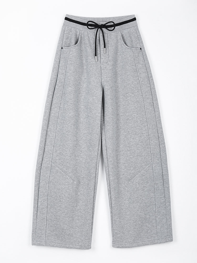 韓国風裏起毛ジャージーパンツ