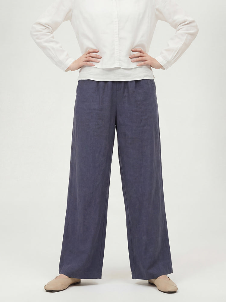 【夏用薄手ストレートパンツ】脚ライン補整・張り付かず快適・座りジワ防止