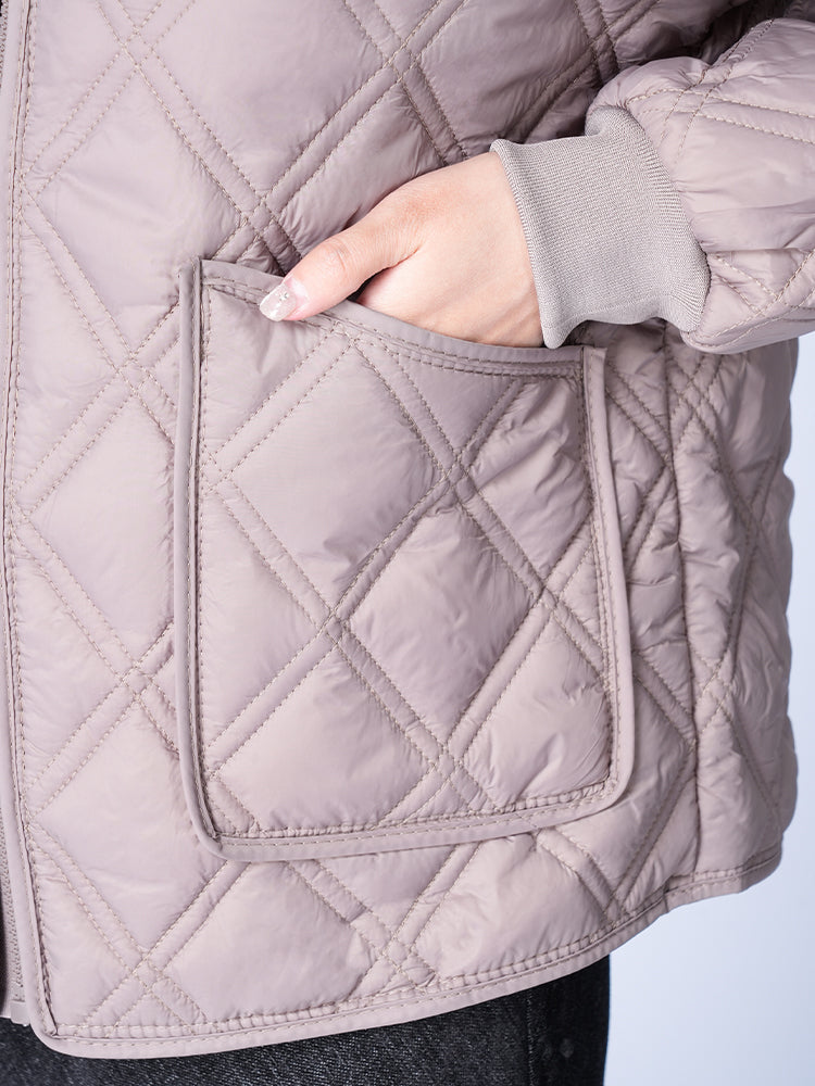 レディース裏起毛厚手綿入コート