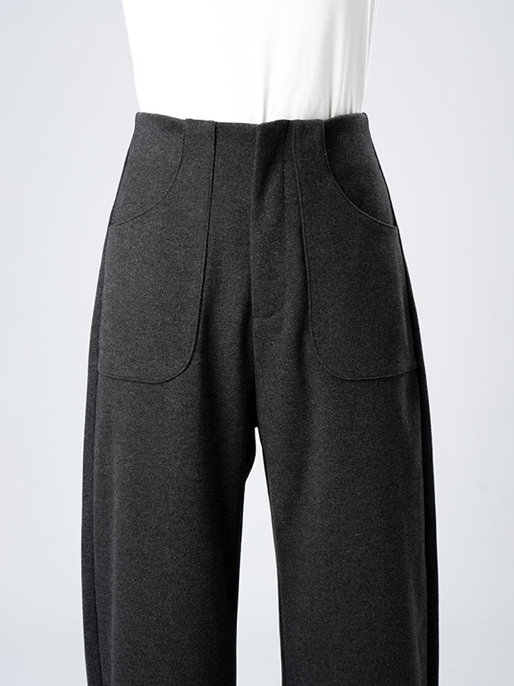 レディース秋冬ハイウエストワイドパンツ