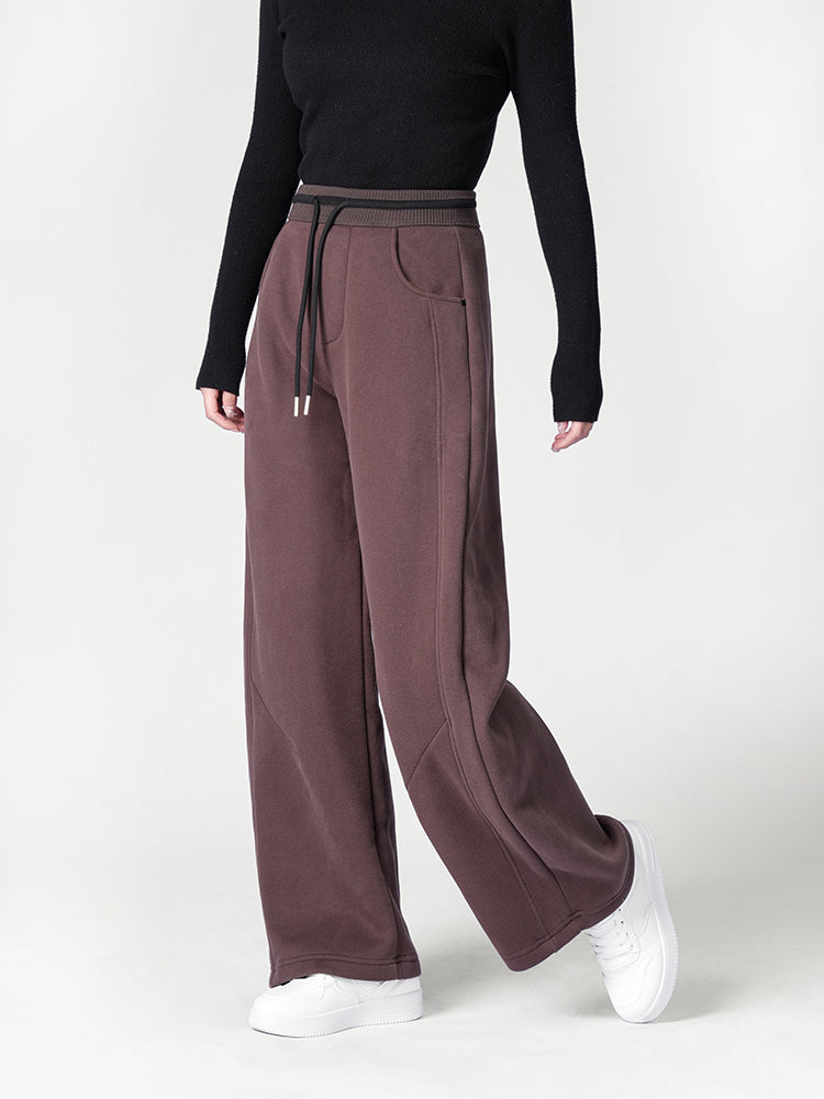 韓国風裏起毛ジャージーパンツ