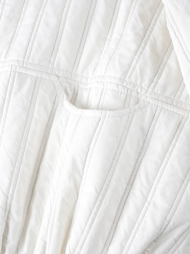 スタンドカラー 綿入りジャケット