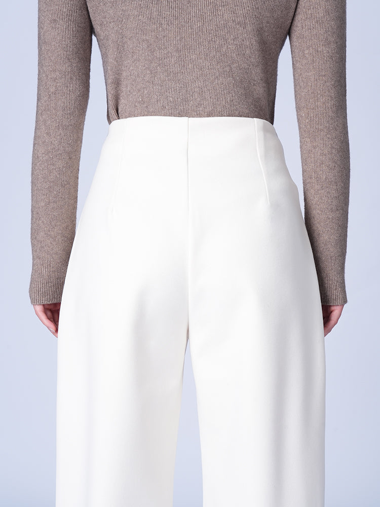 レディース秋冬ハイウエストワイドパンツ