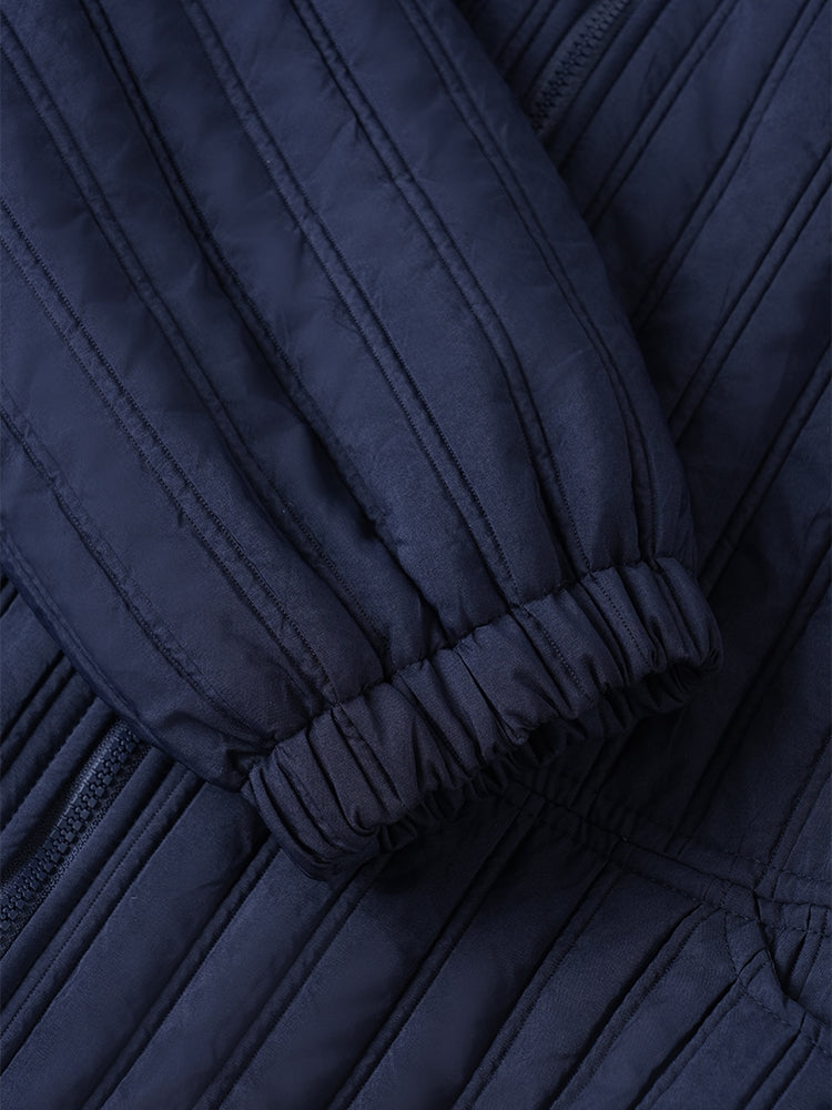 スタンドカラー 綿入りジャケット