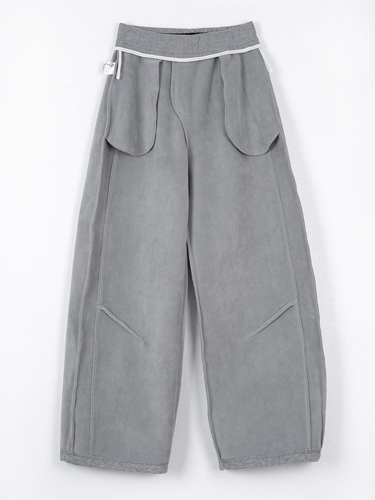 韓国風裏起毛ジャージーパンツ