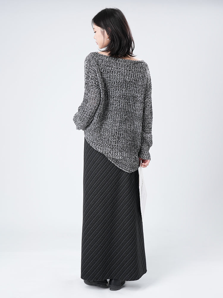 ウールフレアロングスカート