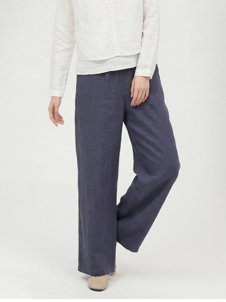 【夏用薄手ストレートパンツ】脚ライン補整・張り付かず快適・座りジワ防止