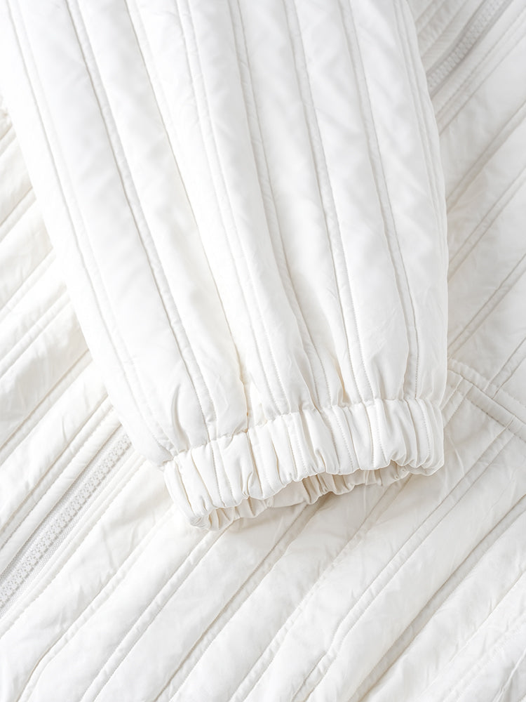 スタンドカラー 綿入りジャケット