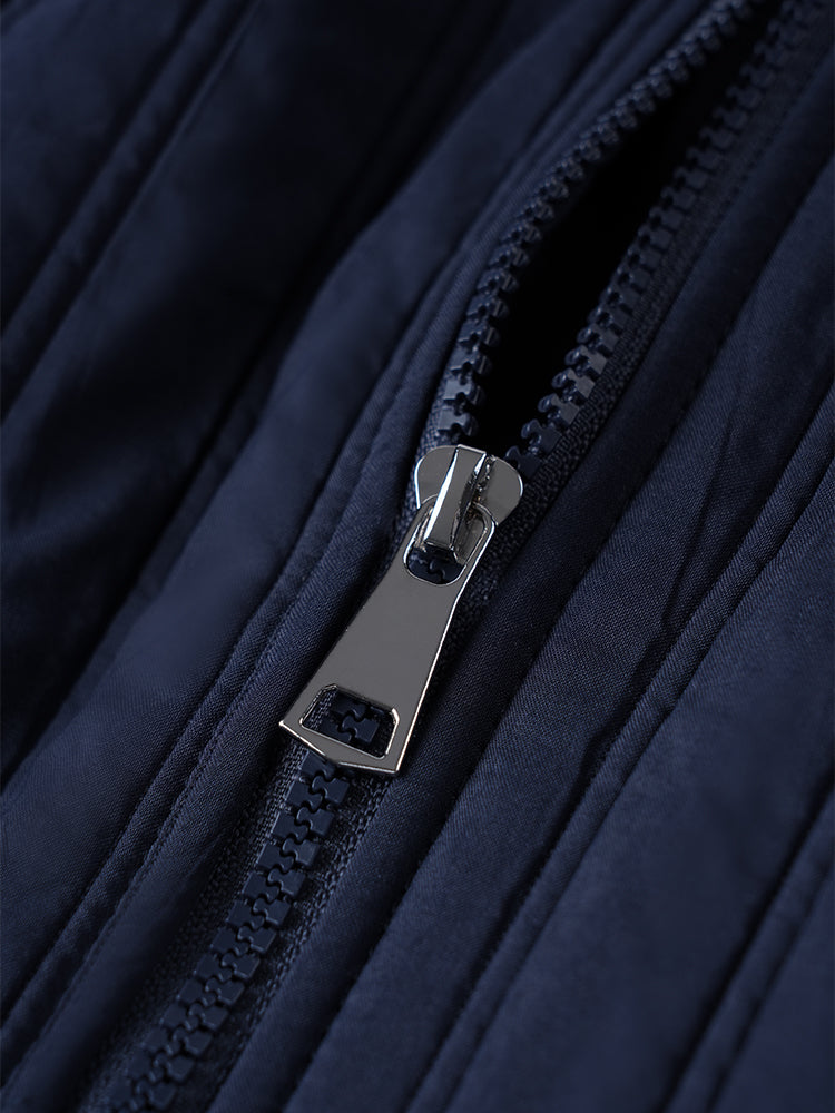 スタンドカラー 綿入りジャケット