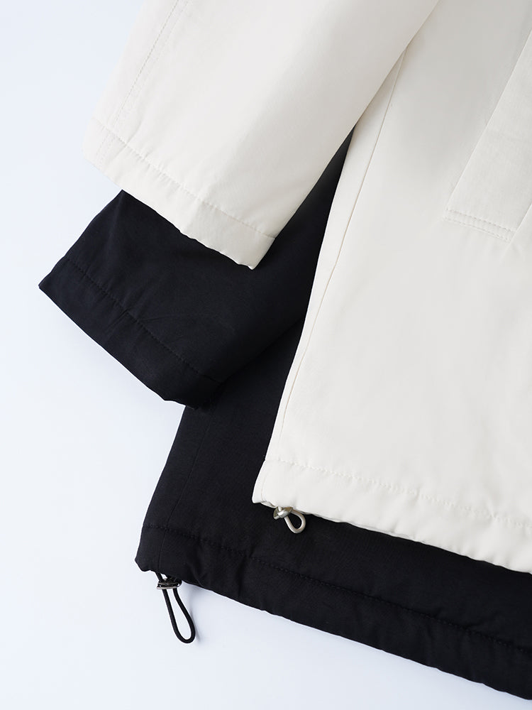 ミニマルデザイン中綿コ一ト