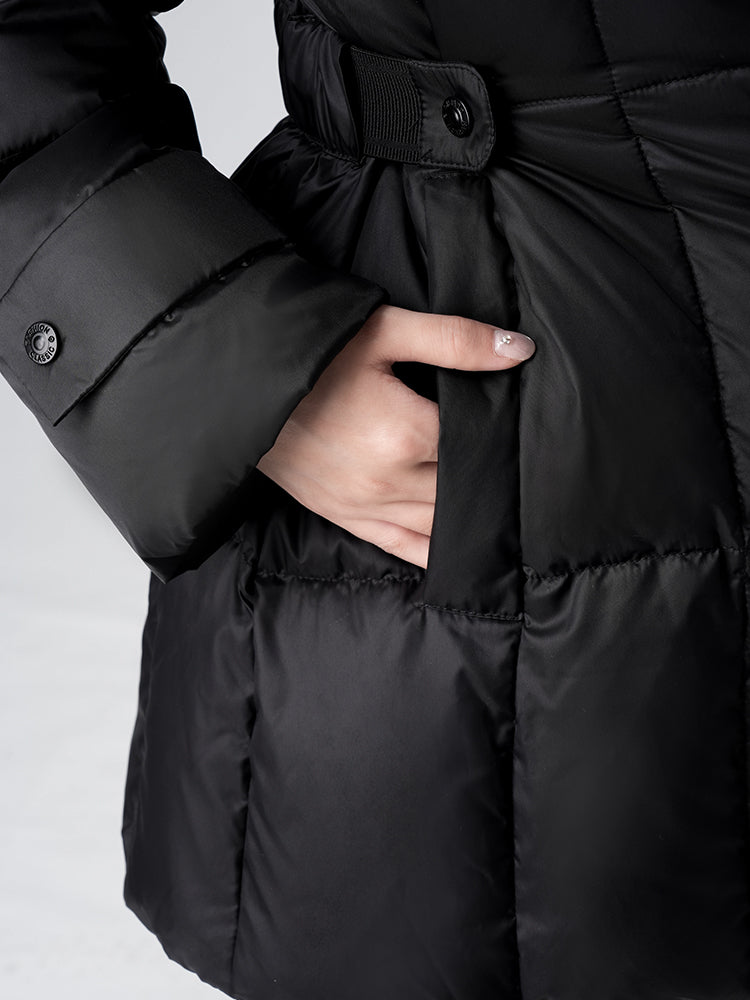 フード付きクビレメイクダウンジャケット