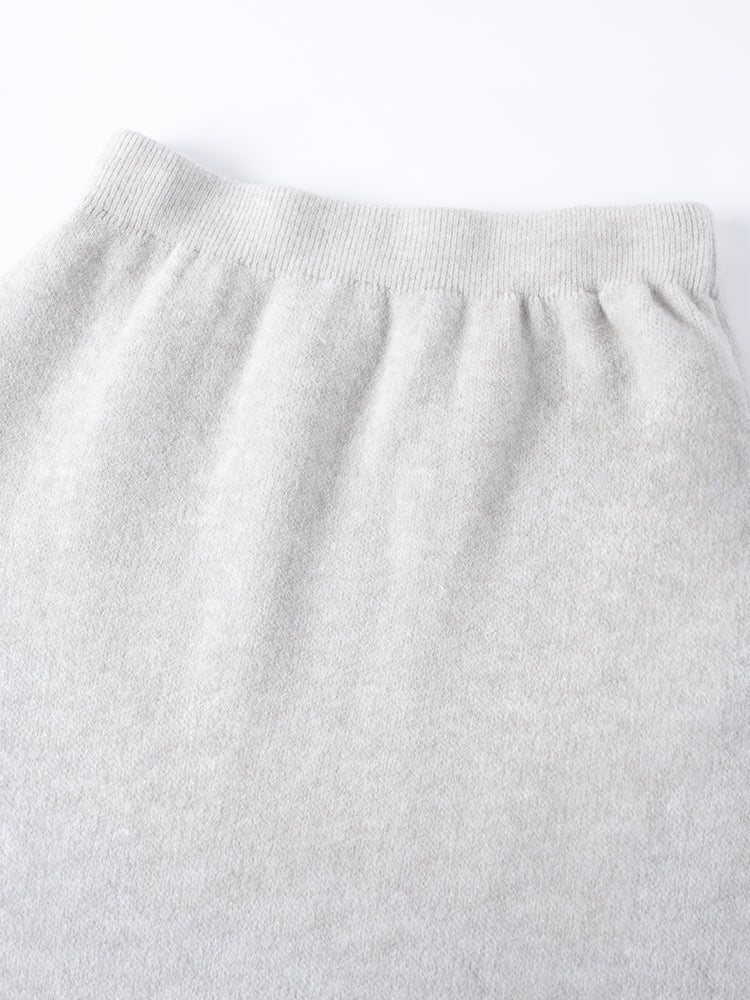 ラウンドネックニットスカートセット