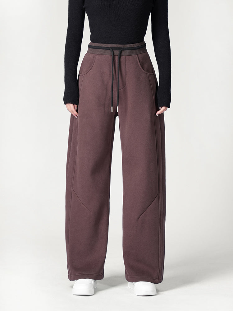 韓国風裏起毛ジャージーパンツ