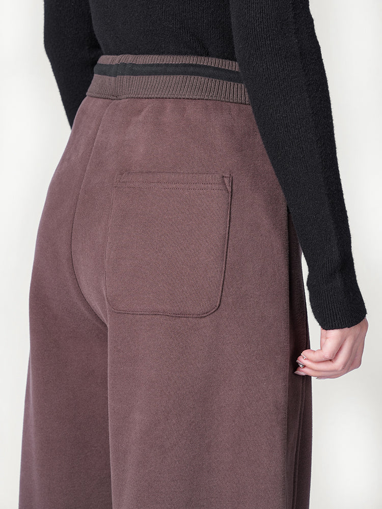 韓国風裏起毛ジャージーパンツ