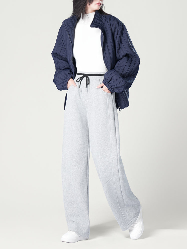 韓国風裏起毛ジャージーパンツ