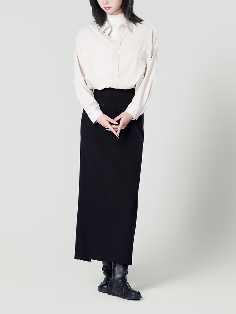 オーバーサイズロングスリーブシャツ
