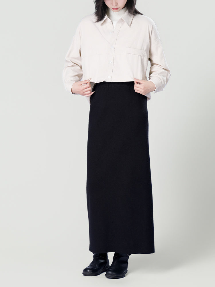 オーバーサイズロングスリーブシャツ
