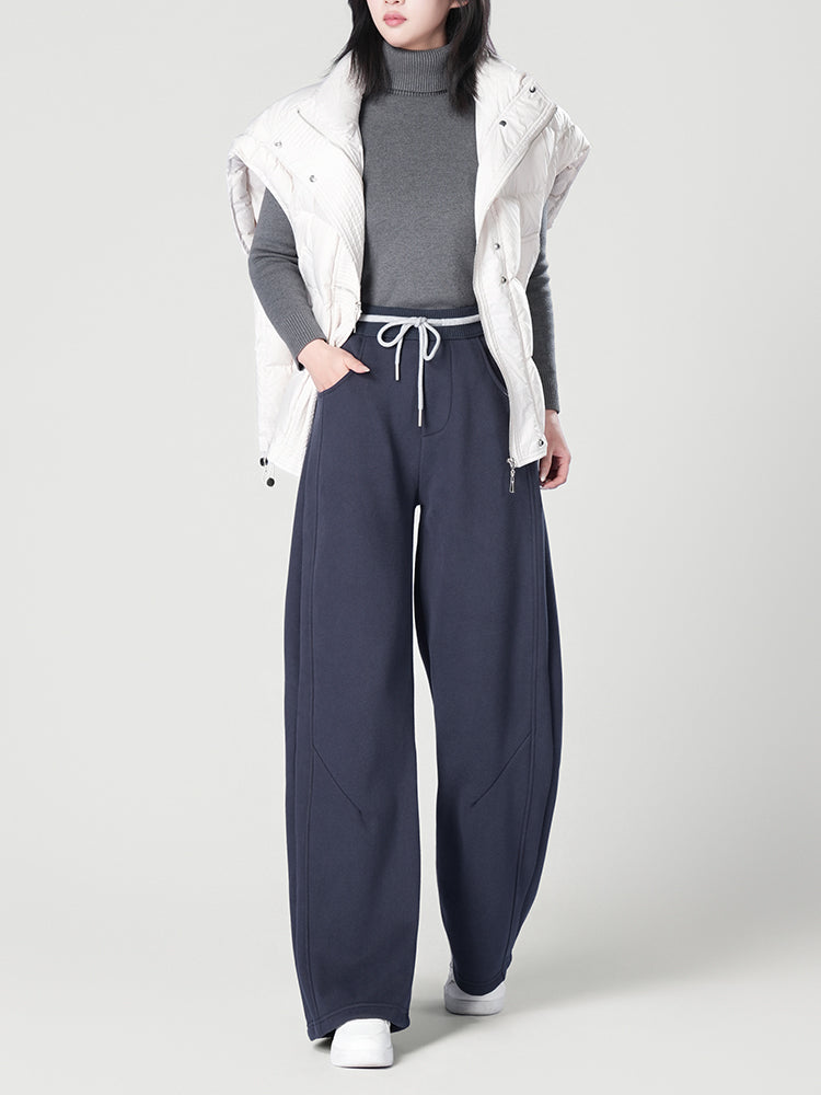 韓国風裏起毛ジャージーパンツ