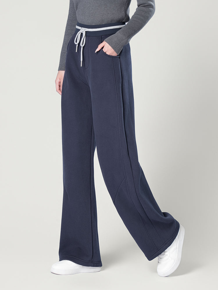 韓国風裏起毛ジャージーパンツ