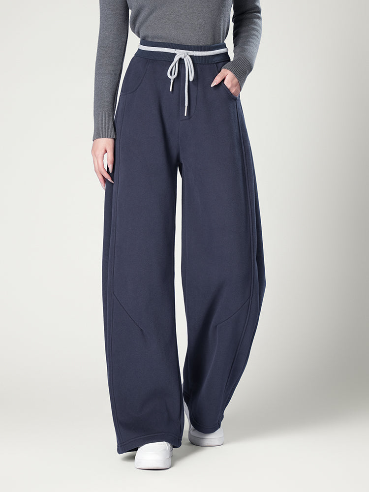 韓国風裏起毛ジャージーパンツ