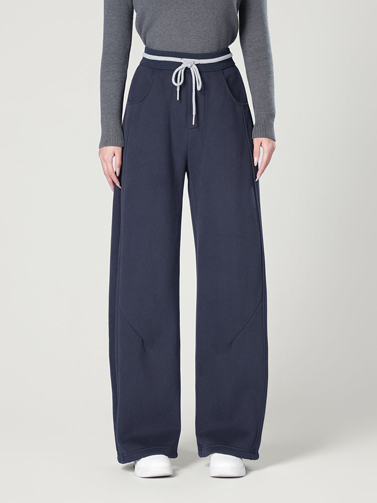 韓国風裏起毛ジャージーパンツ