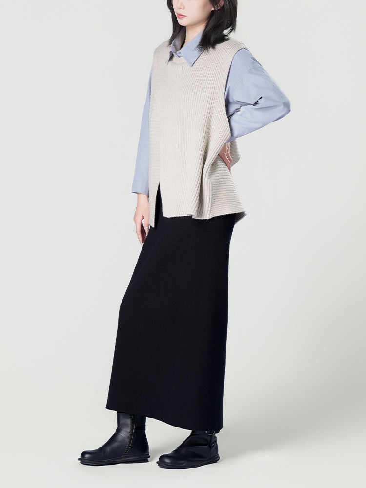 オーバーサイズロングスリーブシャツ